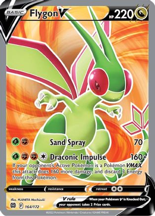 Flygon V (Full Art) 164/172  - Holofoil SWSH09 Brilliant Stars - Ultra Rare