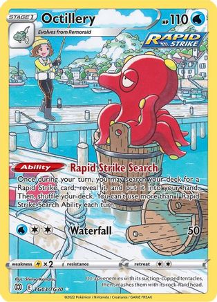 Octillery TG03/TG30  - Holofoil SWSH09 Brilliant Stars Trainer Gallery - Ultra Rare