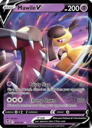 Mawile V 070/195  - Holofoil SWSH12 Silver Tempest - Ultra Rare