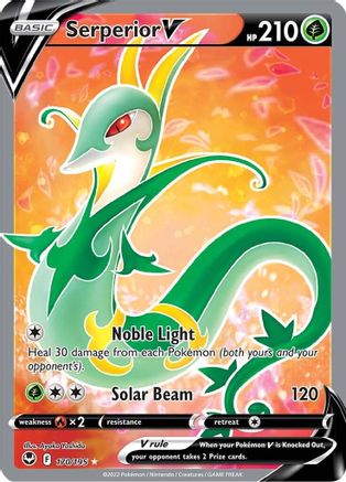 Serperior V (Full Art) 170/195  - Holofoil SWSH12 Silver Tempest - Ultra Rare