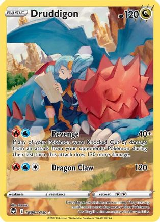 Druddigon TG09/TG30  - Holofoil SWSH12 Silver Tempest Trainer Gallery - Ultra Rare