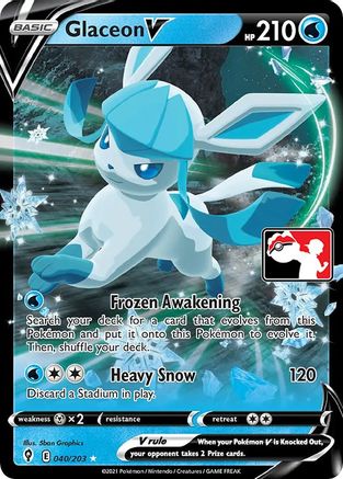 Glaceon V 040  - Holofoil Prize Pack Series Cards - Ultra Rare