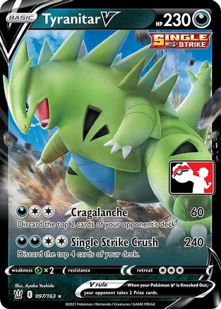 Tyranitar V 097  - Holofoil Prize Pack Series Cards - Ultra Rare