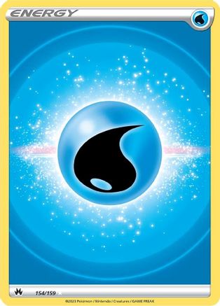 Water Energy (Texture Full Art) 154/159  - Holofoil Crown Zenith - Ultra Rare