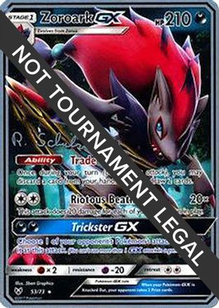 Zoroark GX - 2018 (Robin Schulz) 053  World Championship Decks - Ultra Rare