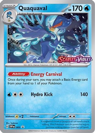 Quaquaval (Prerelease) 005  - Holofoil SV Scarlet & Violet Promo Cards - Promo