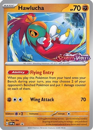Hawlucha (Prerelease) 007  - Holofoil SV Scarlet & Violet Promo Cards - Promo