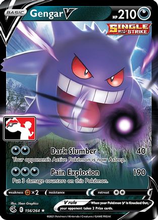 Gengar V 156  - Holofoil Prize Pack Series Cards - Ultra Rare
