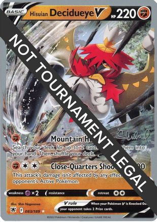 Hisuian Decidueye V - 2022 (Ondrej Skubal) 083  World Championship Decks - Ultra Rare