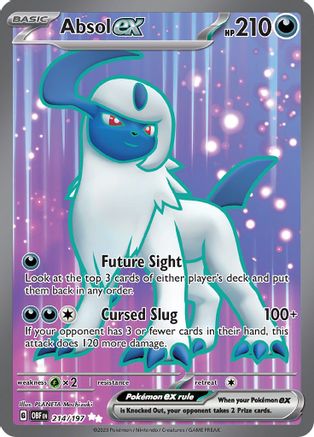 Absol ex 214/197  - Holofoil SV03 Obsidian Flames - Ultra Rare