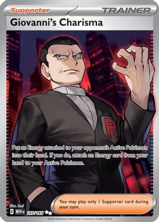 Giovanni's Charisma 197/165  - Holofoil SV Scarlet & Violet 151 - Ultra Rare