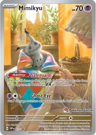 Mimikyu (Pokemon Center Exclusive) 075  - Holofoil SV Scarlet & Violet Promo Cards - Promo