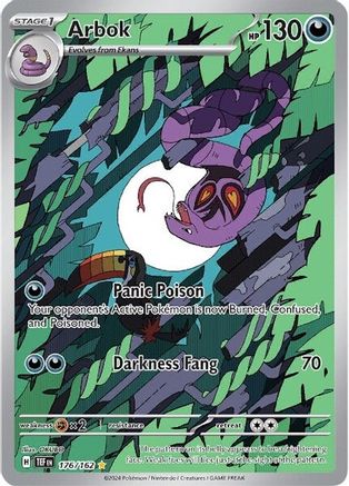 Arbok 176/162  - Holofoil SV05 Temporal Forces - Illustration Rare