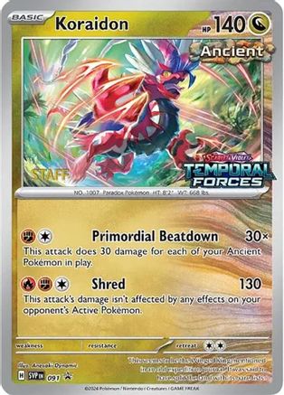 Koraidon (Prerelease) [Staff] 091  - Holofoil SV Scarlet & Violet Promo Cards - Promo