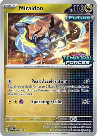 Miraidon (Prerelease) [Staff] 092  - Holofoil SV Scarlet & Violet Promo Cards - Promo