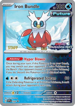 Iron Bundle (Prerelease) [Staff] 058  - Holofoil SV Scarlet & Violet Promo Cards - Promo