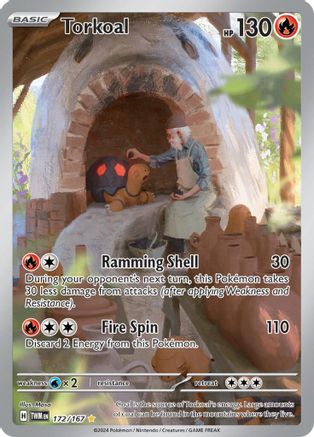 Torkoal 172/167  - Holofoil SV06 Twilight Masquerade - Illustration Rare