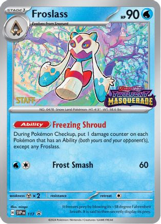 Froslass (Prerelease) [Staff] 117  - Holofoil SV Scarlet & Violet Promo Cards - Promo