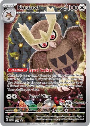 Noctowl (Pokemon Center Exclusive) 141  - Holofoil SV Scarlet & Violet Promo Cards - Promo