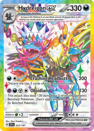 Hydreigon ex 223/191  - Holofoil SV08 Surging Sparks - Ultra Rare