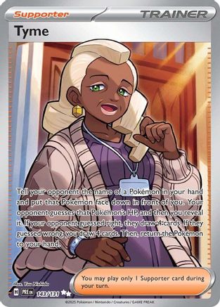 Tyme 143/131  - Holofoil SV Prismatic Evolutions - Ultra Rare