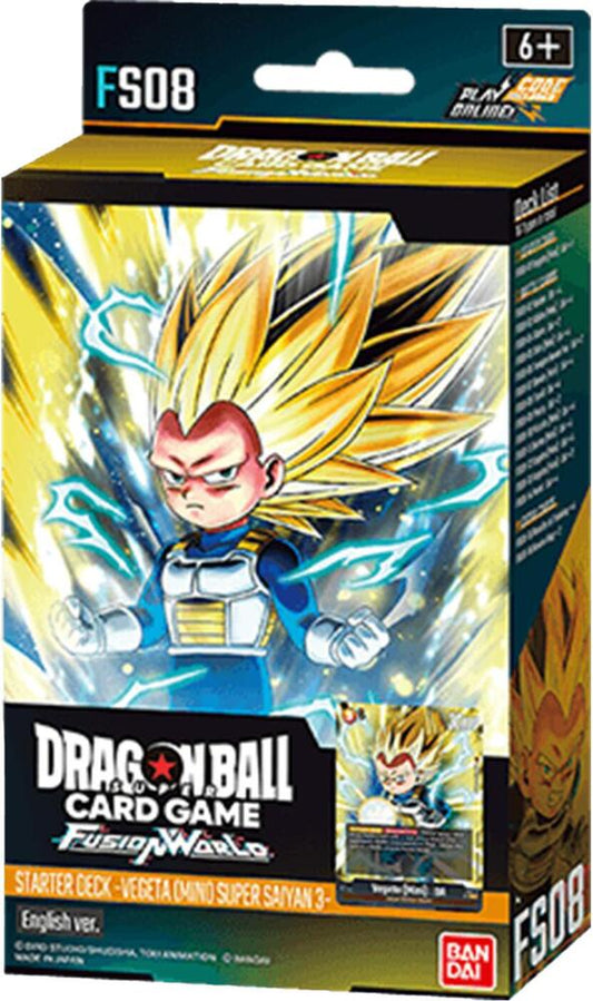 Dragon Ball Super Card Game Fusion World starter deck FS08 featuring Vegeta Super Saiyan 3 artwork