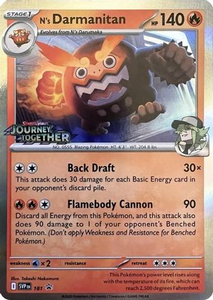 N's Darmanitan (Prerelease) 181  - Holofoil SV Scarlet & Violet Promo Cards - Promo