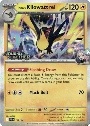 Iono's Kilowattrel (Prerelease) 182  - Holofoil SV Scarlet & Violet Promo Cards - Promo