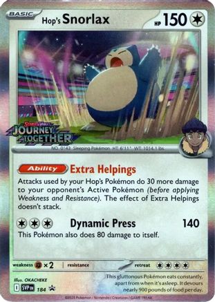 Hop's Snorlax (Prerelease) 184  - Holofoil SV Scarlet & Violet Promo Cards - Promo