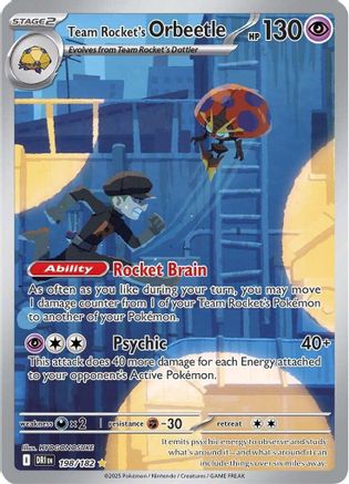 Team Rocket's Orbeetle 198/182  - Holofoil SV10 Destined Rivals - Illustration Rare