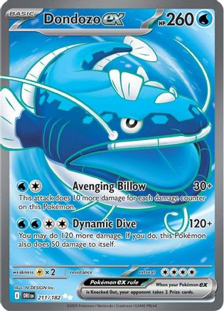 Dondozo ex 211/182  - Holofoil SV10 Destined Rivals - Ultra Rare