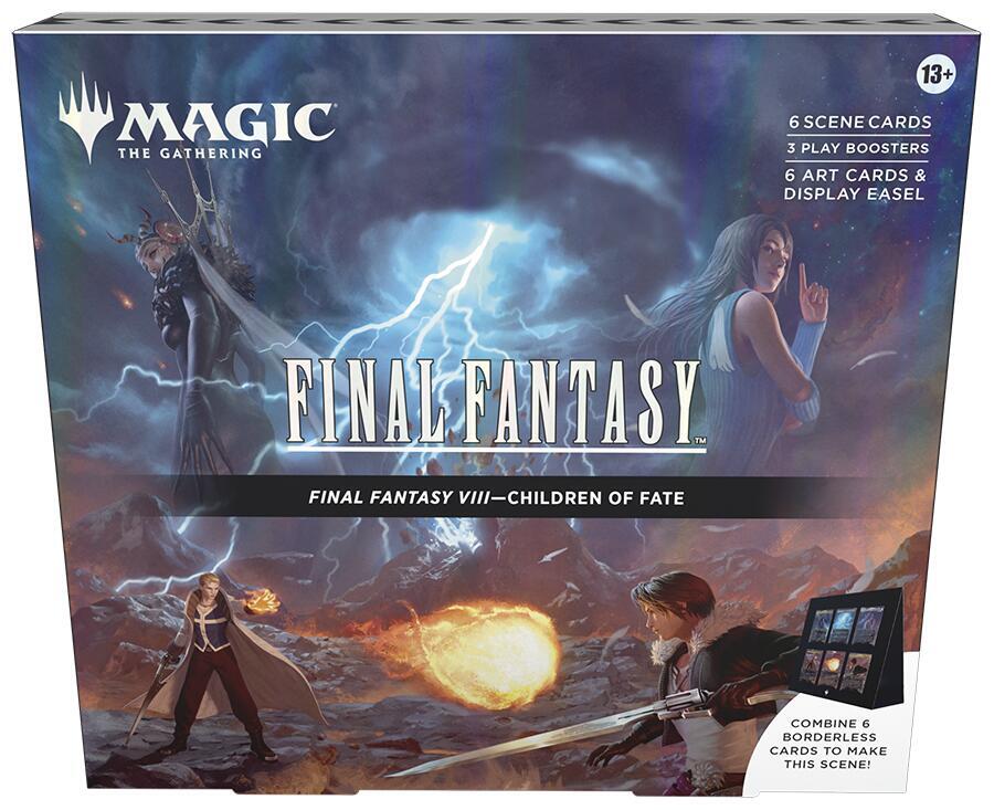 Magic The Gathering Final Fantasy VIII Children of Fate card set box with fantasy characters and scene cards