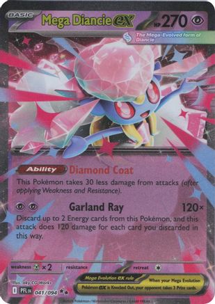 Mega Diancie ex 041/094  - Holofoil ME02 Phantasmal Flames - Double Rare