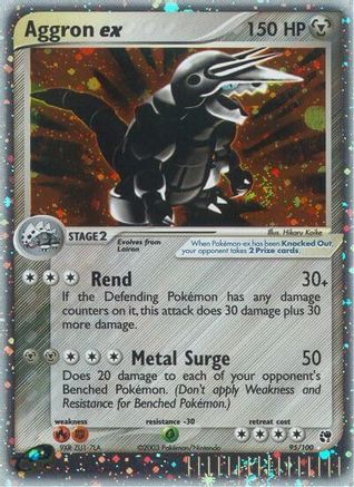 Aggron ex 095  - Holofoil Sandstorm - Ultra Rare