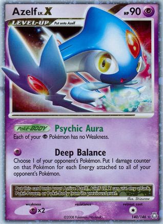 Azelf LV.X 140  - Holofoil Legends Awakened - Ultra Rare