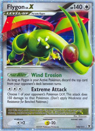 Flygon Lv.X 105  - Holofoil Rising Rivals - Ultra Rare