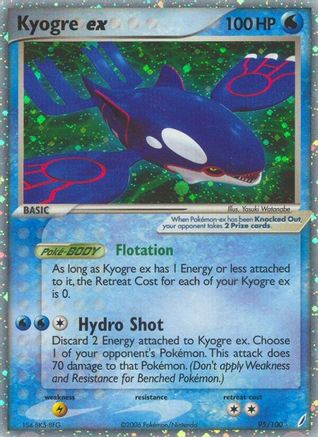 Kyogre ex 095/100  - Holofoil Crystal Guardians - Ultra Rare