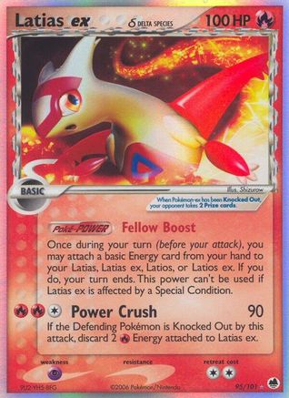 Latias ex (Delta Species) 095  - Holofoil Dragon Frontiers - Ultra Rare