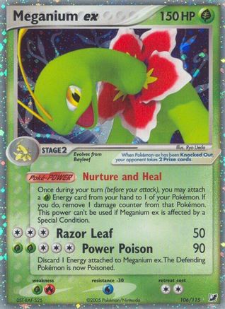 Meganium ex 106  - Holofoil Unseen Forces - Ultra Rare
