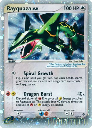 Rayquaza ex 097  - Holofoil Dragon - Ultra Rare