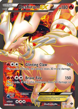 Reshiram EX (95 Full Art) (95 Full Art) 095  - Holofoil Next Destinies - Ultra Rare