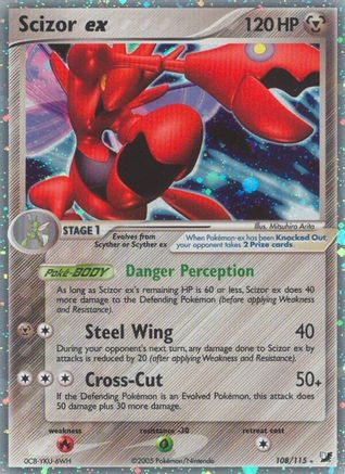 Scizor ex 108  - Holofoil Unseen Forces - Ultra Rare