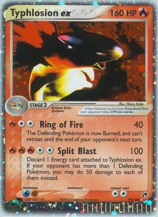 Typhlosion ex 099  - Holofoil Sandstorm - Ultra Rare