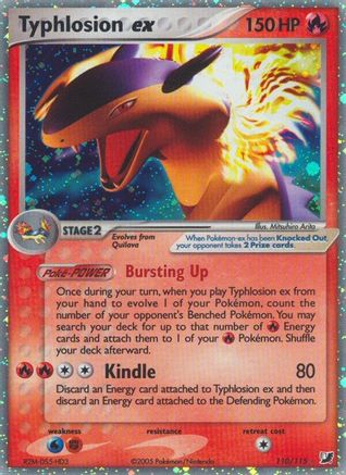 Typhlosion ex 110  - Holofoil Unseen Forces - Ultra Rare