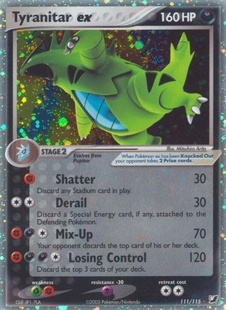 Tyranitar ex 111  - Holofoil Unseen Forces - Ultra Rare