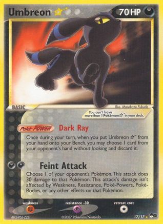 Umbreon Star 017  - Holofoil POP Series 5 - Ultra Rare