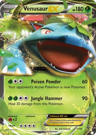 Venusaur EX 001/146  - Holofoil XY Base Set - Ultra Rare
