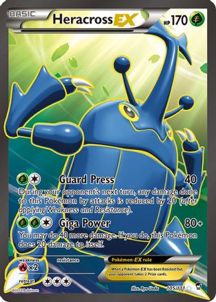 Heracross EX (105 Full Art) (105 Full Art) 105/111  - Holofoil XY  Furious Fists - Ultra Rare
