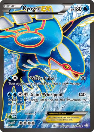 Kyogre EX (148 Full Art) (148 Full Art) 148  - Holofoil XY  Primal Clash - Ultra Rare