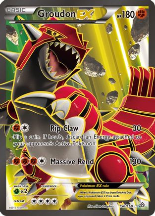 Groudon EX (150 Full Art) (150 Full Art) 150/160  - Holofoil XY  Primal Clash - Ultra Rare
